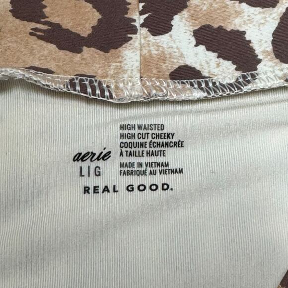 Aerie Leopard Animal Print Crossover Bikini Medium / Large - Picture 8 of 8